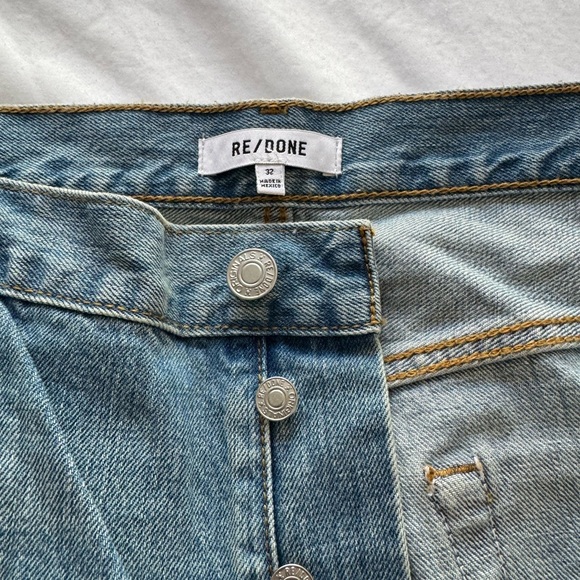 Re/Done Loose Long ish Jean in Wasted Indigo Sz 32 - Picture 6 of 7
